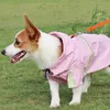 S-5XL Dog Płaszcz Raincoat Wodoodporny Pet Rain Coat Mały Duży Pies Z Kapturem Cloak Ubrania Puppy Rain Płaszcz Kurtka Pet Supplies 211007