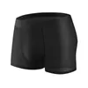 Underpants verão gelo seda homens underwear transparente transparente boxer shorts ultra fino sheer respirável confortável mens calcinha