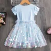 Halloween PrincCosplay Costume Dresses For Girls Vestidos fantasia infantil Summer PrincDrup Print