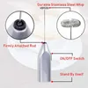 Electric Handheld Stainless Steel Coffee Milk Frother Foamer Drink Electric Whisk Mixer Battery Operated Kitchen Egg Beater Stirrer DAS301