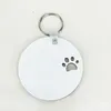 Valp Keychain Party Favor Sublimation MDF Nyckelring för Kvinnor Paw Print Trä nyckelringar Kreativ hund Tag FWA7672