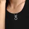 100% 925 sterling zilver dubbele hoepel t-bar ketting mode vrouwen bruiloft verlovings sieraden accessoires voor geschenk