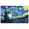 Vincent van Gogh La notte stellata Pittura a olio Poster Stampa Decorazioni per la casa Materiale per carta fotografica con cornice o senza cornice