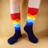 6-12 paires de chaussettes colorées à la mode décontractée pour femmes et hommes