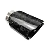 Car Universal Exhaust muffler black stainless steel Glossy Forged Carbon Fiber Tail Pipe Tip282q
