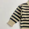 Winter Kids Sweaters Boys Pullover Striped Girls Knitwear Soft Toddler Warm Sweater Coats