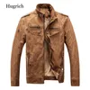 Men's Jackets Real Leather Jacket Coats Blue Brown Black Fur Mens Clothing Genuine Vintage Coat Dropship