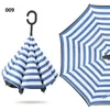 Parapluie coupe-vent de haute qualité, pliable à l'envers, double couche, équipement de pluie autoportant inversé