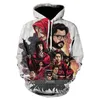 Halloween Card House 3D Digital Print Hoodie Roll Spela Sweater Casual Men's