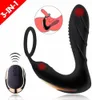 Massage de la Prostate Portable masculin avec anneau télécommande Anal Silicone vibrateur jouets sexuels pour hommes étanche godemichet Anal entraînement du pénis