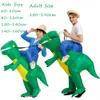 Traje de boneca de mascote verde anime dinossauro trajes infláveis ​​traje de dia das bruxas t-rex dino festa disfraz purim terno para crianças adultos 60-190cm