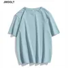 Estate 100% cotone morbido T-shirt da uomo Casual manica corta O-Collo Regular Fit Nero Bianco Giallo Basic Top Tees M-4XL 210629