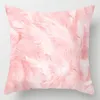 Taie d'oreiller variété de Polyester rose peau de pêche housse de coussin canapé taie d'oreiller en peluche décor à la maison carré de haute qualité 272u