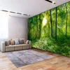 Fonds d'écran personnalisés 3D Stéréo Vert Forest Tree Sunshine Photo Salon Salon Chambre à coucher Classic Home Decor Murales Nouveau Arrivée