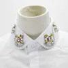 Bow Ties Women Shirt Fake Collars Cotton White Detachable False Collar Elegant Sweater Decoration Faux Col Female Removable Neck Tie Donn22