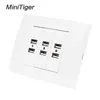 Minitiger US / AU de la pared estándar USB USB 6 puerto de cargador para móvil con indicador 118mm * panel de plástico blanco de 80 mm 211007