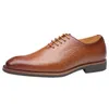 Grandi dimensioni 38-48 Scarpe da uomo di lusso Oxford Stampe di pelle di serpente Abito stile classico Pelle Scarpa formale con lacci neri a punta