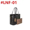 2021 tote handväska dam toes handväskor plånböcker brun blomma leopard läder 45856 shoppingkassar MM storlek 32/29/17cm #LNF-01