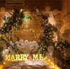 Bruiloft decor rekwisieten metalen cirkel frame achtergrond ijzer plank diy feest ronde bloemenstand 703 v2