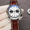 J5 New Premier B01 AB0118A61C1P1 Mens Watch Asia-7750 Automatic White Blue Dial Leather Strap Steel Case Gents Sport Watches 4 Colors Folding clasp