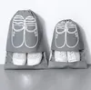 300pcs skor lagringsäckar lagring-dammväskor skor väska hem förtjockad lagringspåse non-woven dammpåse dragsko pocket 5 färger sn6260