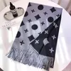 Super warme zachte winter sjaals vrouwen lange kwast sjaal brief jacquard halsdoek 180 * 65cm