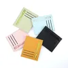 Slim Card Package Blocking Leather Wallet Candy Color Coin Purse Money Case Men Women Bag Zip Credit Cards Storage Short Wallets