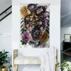 Flower Skull Japanese Tattoo Poster Flag Banner Home Decoration Hanging flag 4 Gromments in Corners 3*5FT 96* 144cm Painting Wall Art Print Posters