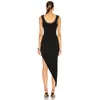 Summer Women Sexy Designer Mid-calf Black Bandage Dress Elegant Prom Celebrity Bodycon Party Vestido 210527