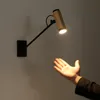 Vägglampa moderna LED -lampor enkla sängar med dimmer switch krom flexibilitet lampor läsning ljus inomhusbelysning