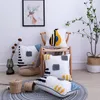 Cushion/Decorative Pillow Colorful 45x45cm Pile Handmade Cotton Thread Embroidery Long Square Cushion Ins Moroccan Style