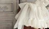 Espanhol Vintage Lolita Bebê Meninas Vestido Malha de Laço Imprimir Festa de Aniversário Páscoa Princesa Bonito Vestidos para Menina 12m-6T A164 G1129