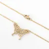 Hollow Butterfly pendant neckkace gold chains Stainless steel butterflies necklaces women fashion jewelry gift