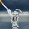 4 Skull Hookah Glass Burner Bong dla platform olejowych Rurki wodne Bongs Szklana rury Mała rura wodna RIT RITE AISH Catcher Rura palenia