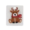 Pins, Broches Moda Natal Multicolor Rena Brown Tree Elk Badge Pequeno Broche Mulheres Partido Jóias Presentes
