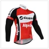 Pro Team Giant Cykling Långärmad Jersey Mens MTB Bike Shirt Höst Andas Snabbtorkning Toppar Väg Cykel Kläder Utomhus Sportkläder Y21042207