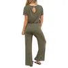 Calças de pernas largas macacao feminino plus tamanho macacão bolsos cordão solto casual longo Playsuit mulheres outono vinho vermelhos jumpsuits y19060501