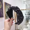 Moda Kızlar Kafa El Yapımı Parlayan İnciler Rhinestone Süs Hairband Kadın Orta Düğüm Türban Saç Aksesuarları 66 Z2