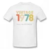 Vintage 1978 Män T Shirt Sommar Rolig Oversize O-Neck Cotton Custom Short Sleeve Märke Kläder Tees Harajuku Streetwear G1217