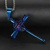 Wisiorek Naszyjniki Miqiao Ze Stali Nierdzewnej Titanium Kolor Cross Baseball Maska Sport Vintage Collar Łańcuchy Naszyjnik Dla Mężczyzn Kobiety Biżuteria