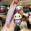 Nowy Kreatywny Panda Brelok Cute Cartoon Lalki Samochód Wisiorek Torba Brelok Pierścień Wisiorek Mężczyźni Kobiety Para Uchwyt Na Klucz Talizman Prezent G1019