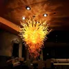 New Modern Crystal Gold Lamp Large Chandelier Lighting for Living Room Bedroom Lustre LED Hand Blown Glass Pendant Lights 40 by 48 Inches