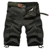 Pantaloncini da uomo Casual Uomo Estate Straight Streetwear Military Cargo Bermuda Masculina Pantaloni corti tattici multitasche da uomo