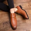 Uomo New Black Brown Belt Buckle Oxfords Casual Mocassini Abito da sposa Scarpe semi formali Party Driving Flats Zapatos Hombre