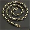 Halsband hängar juveler1pc est 22Inch 4mm 6mm 8mm Polering Biker Style Halsband 316L Rostfritt stål Fashion Chain Cool Chains Drop DE
