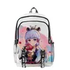 Zaino Genshin Impact Kamisato Ayaka Bambini Bambini Ragazzi Ragazze 3D Cosplay Primario Medio Studenti Studenti scolastici ScuolaBag