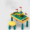 Multifunktional kompatibel mit Baustein-Lerntisch für Kinder-Bildungsspielzeug