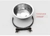 Pet Bowl peut accrocher des bols de cage à chiens stationnaires en acier inoxydable plats suspendus pour chiot durable mangeur 6792078