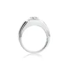 Anelli a grappolo GEM'S BALLET Fidanzamento di alta qualità Mens 6.5mm Moissanite Diamond 926 Sterling Silver Wedding Ring For Men