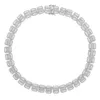 5A CZ paved Baguette Tennis Chain choker cluster necklace iced out bling hop link chain necklace wholesale jewelry X0509